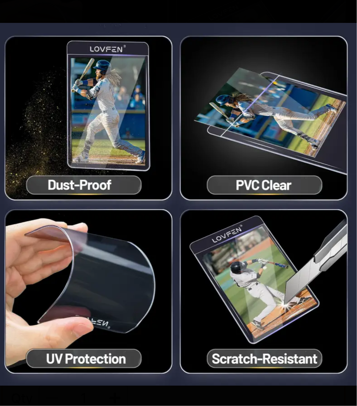 25x Semi Rigid Clear Card Holder For Grading PSA/ACE