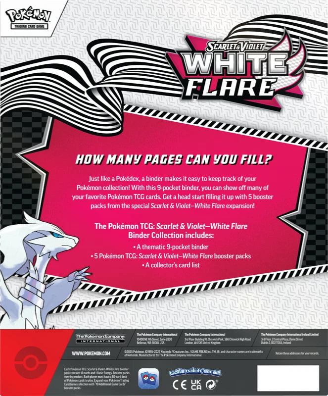 White Flare Binder Collection New Sealed Pokemon