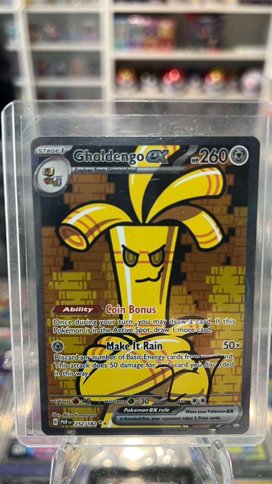 Gholdengo ex - Holo Special Illustration Rare SV04: Paradox Rift 252/182 NM
