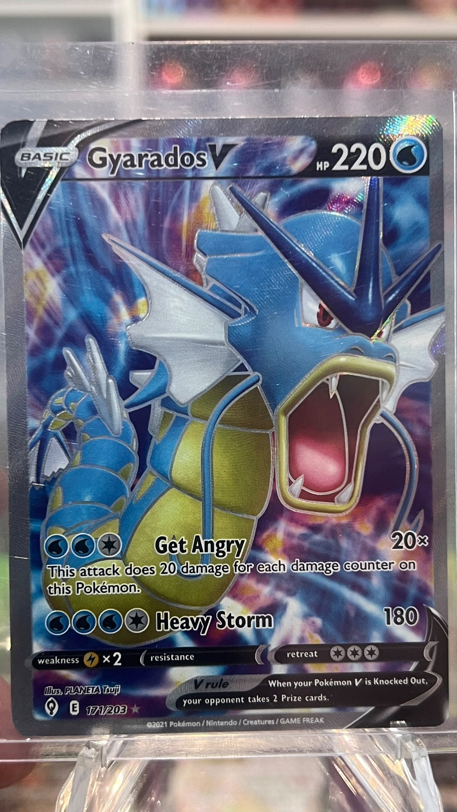 Gyarados V (Full Art) Holo Ultra Rare SWSH07: Evolving Skies 171/203 NM