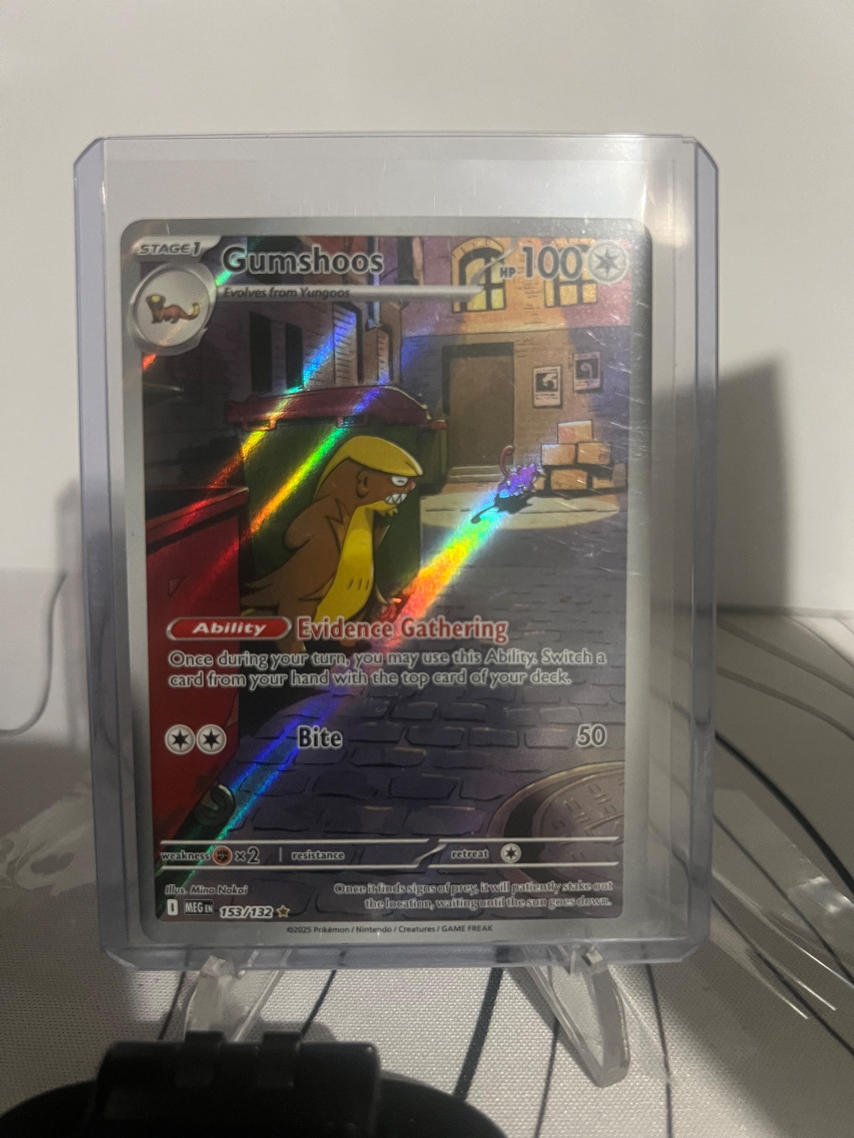Gumshoos Holo Illustration Rare ME01: Mega Evolution 153/132 NM