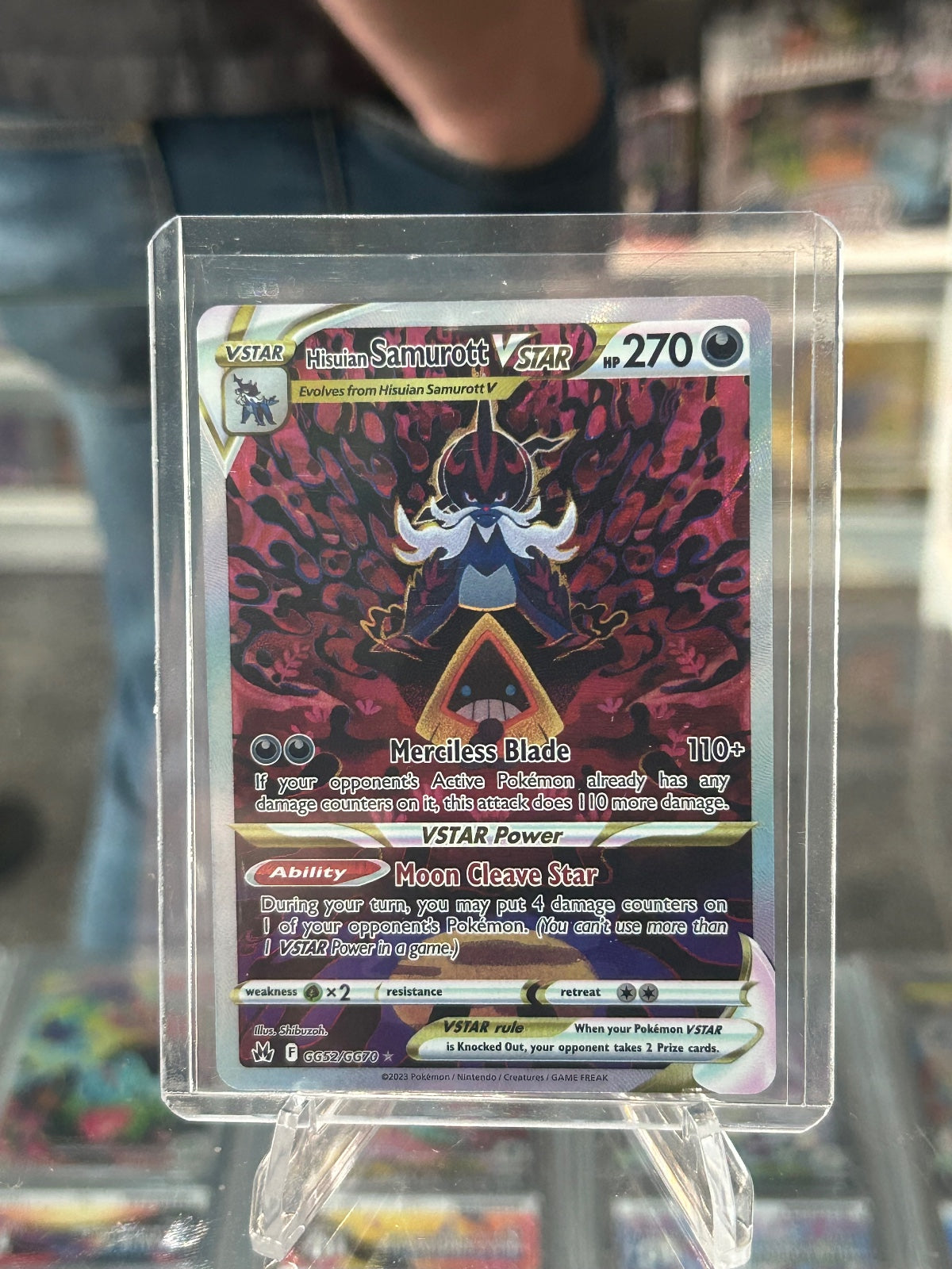 Hisuian Samurott VSTAR Ultra Rare SWSH Crown Zenith Galarian Gallery GG52/GG70 