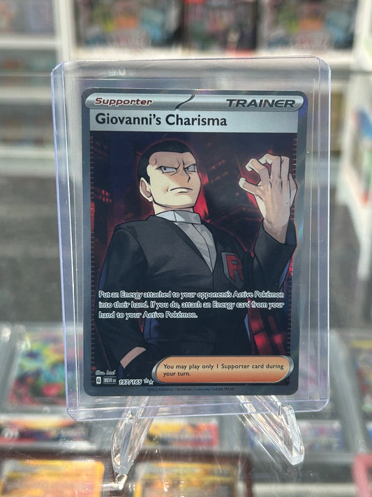 Giovanni's Charisma Holo Ultra Rare SV: Scarlet & Violet 151 197/165 NM