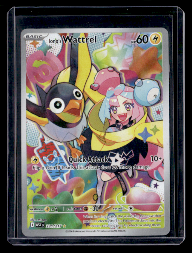 Iono's Wattrel Holo Illustration Rare ME: Ascended Heroes 231/217 NM