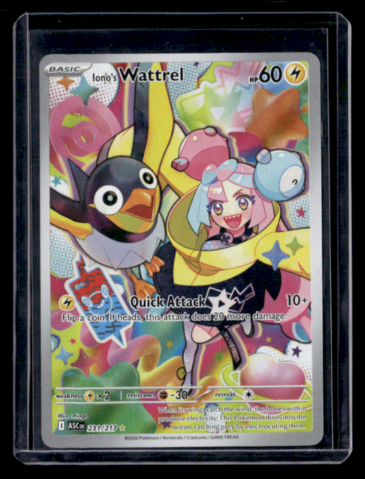 Iono's Wattrel Holo Illustration Rare ME: Ascended Heroes 231/217 NM