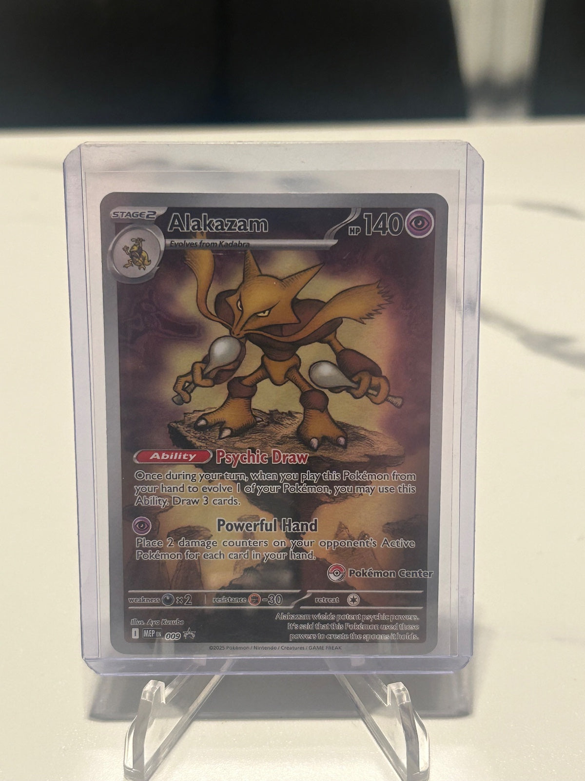 Alakazam - (Pokemon Center Exclusive) Holo Promo ME: Mega Evolution Promo 009 NM