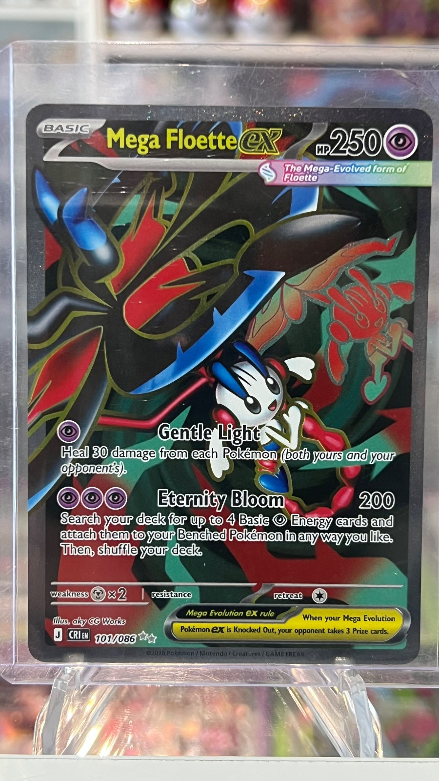 Mega Floette ex Holo Ultra Rare ME04: Chaos Rising 101/086 NM