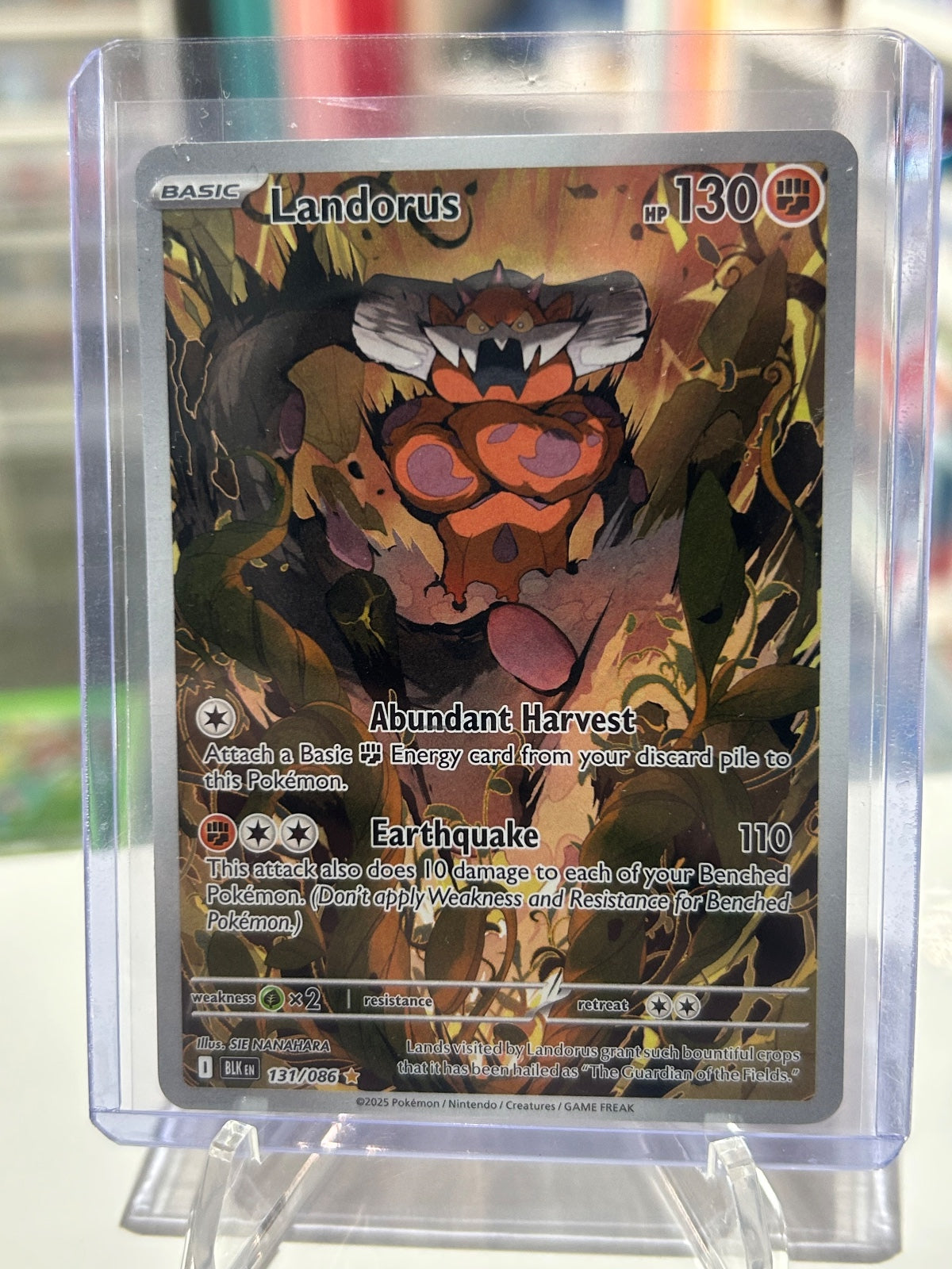 Landorus Holo Illustration Rare SV: Black Bolt 131/086 NM