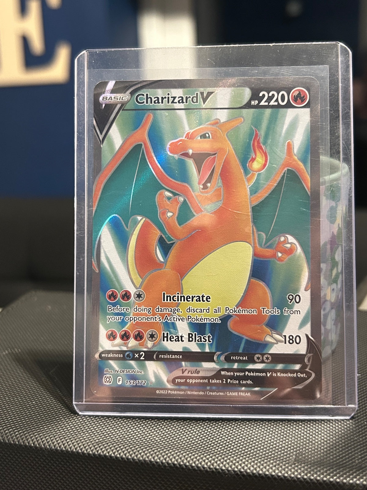Charizard V (Full Art) Holo Ultra Rare SWSH09: Brilliant Stars 153/172 NM