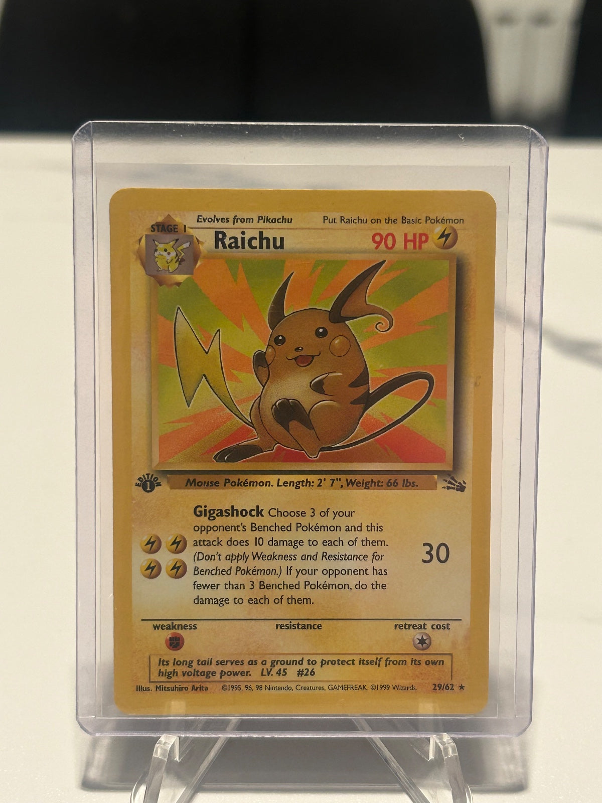 Raichu (29) 1st Edition Rare Fossil 29/62 NM