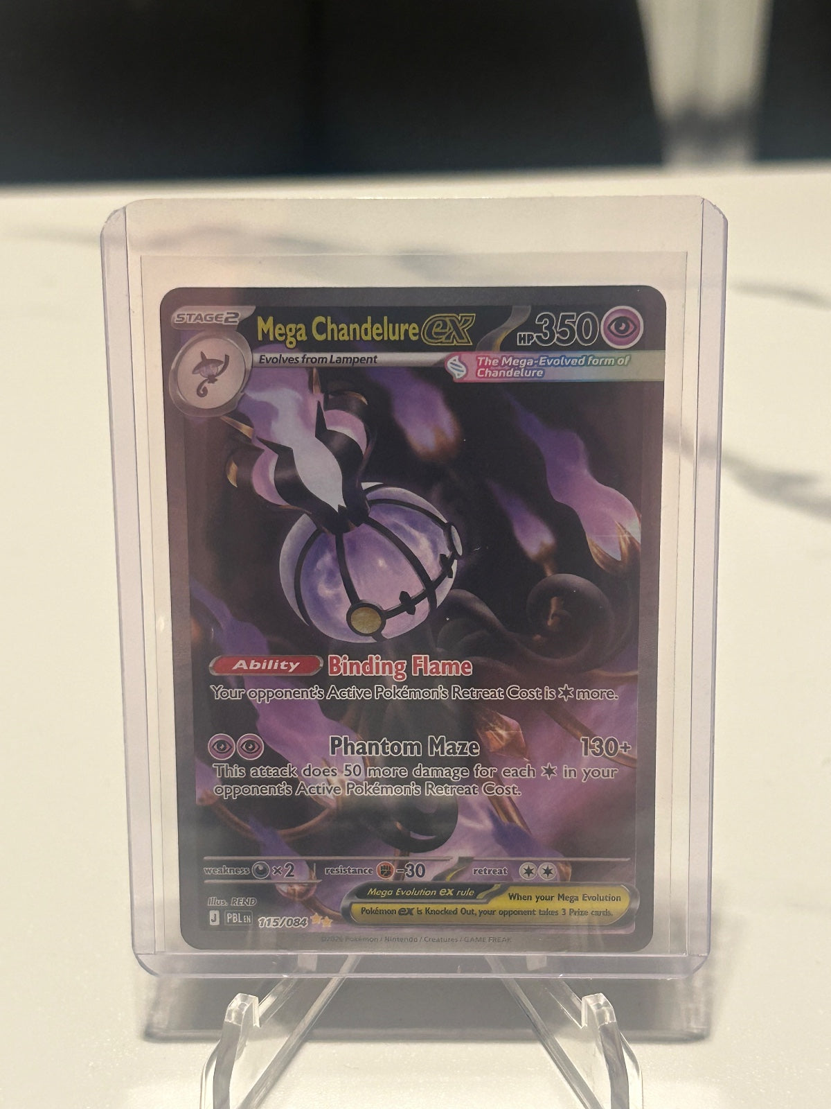 Mega Chandelure ex - Holo Special Illustration Rare ME05: Pitch Black 115/084 NM