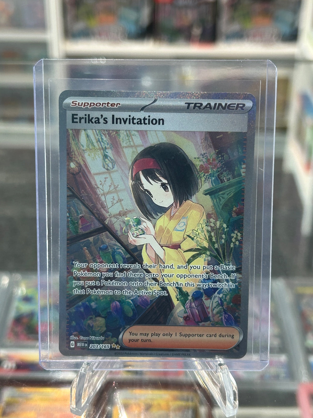 Erika's Invitation Special Illustration Rare SV: Scarlet & Violet 151 203/165 NM