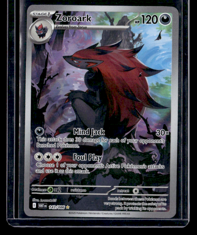 Zoroark Holo Illustration Rare SV: White Flare 143/086 NM
