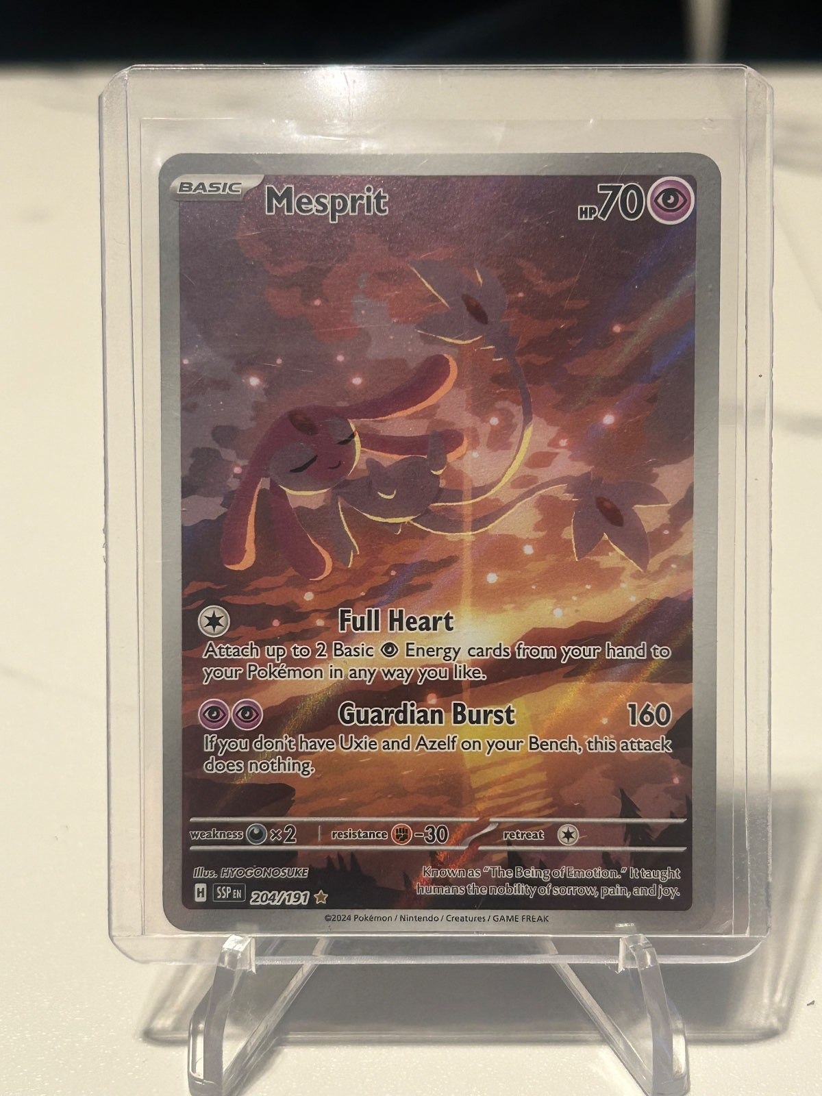 Mesprit - Holo Illustration Rare SV08: Surging Sparks 204/191 NM