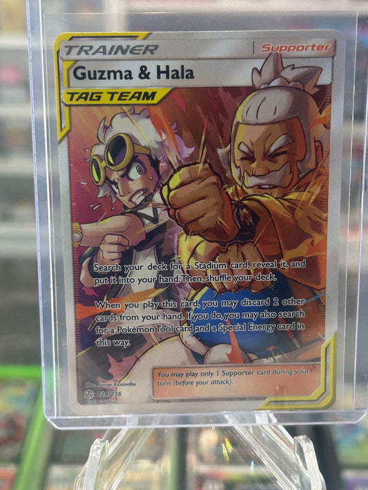 Guzma & Hala (Full Art) Holo Ultra Rare SM - Cosmic Eclipse 229/236 NM