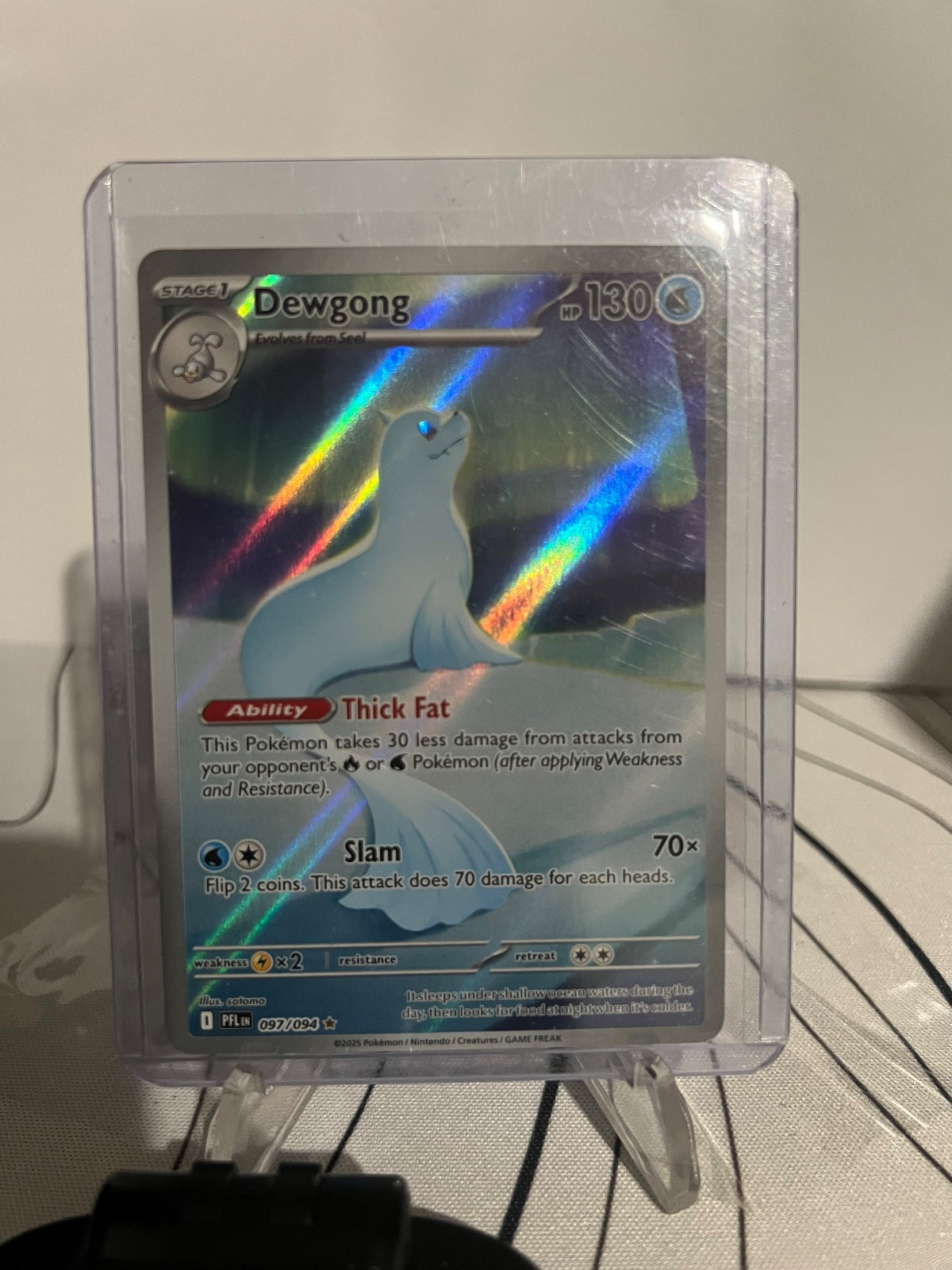 Dewgong Holo Illustration Rare ME02: Phantasmal Flames 097/094 NM