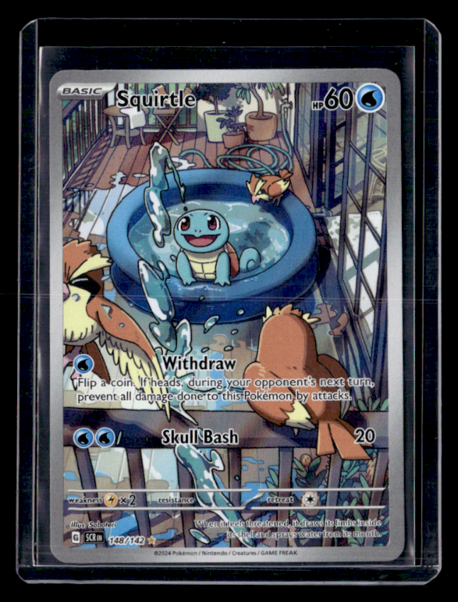 Squirtle Holo Illustration Rare SV07 Stellar Crown 148/142 NM