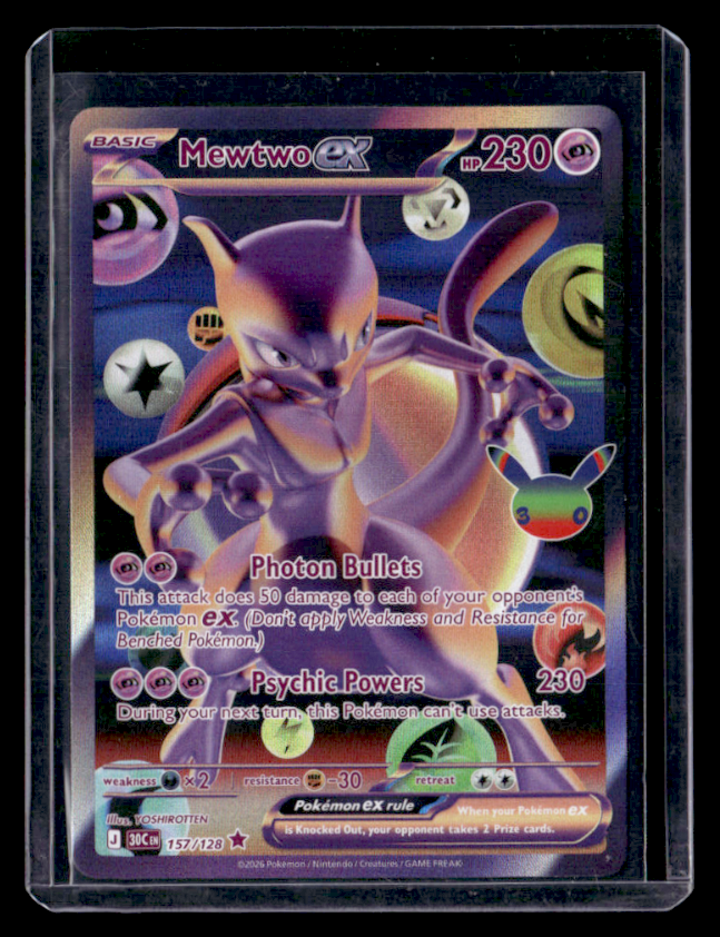 Mewtwo ex Futuristic Rare ME: 30th Celebration 157/128 NM
