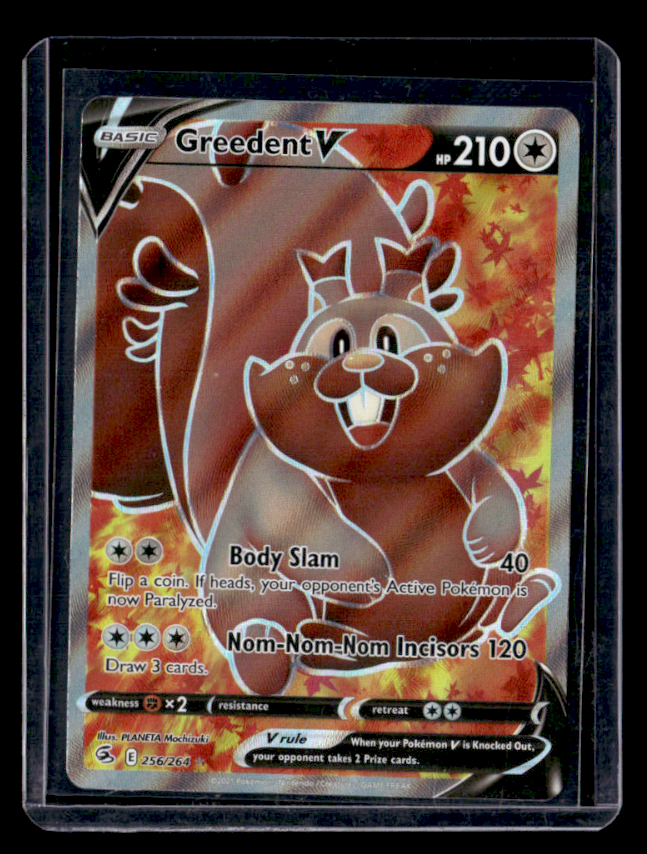 Greedent V (Full Art) Holo Ultra Rare SWSH08: Fusion Strike 256/264 NM