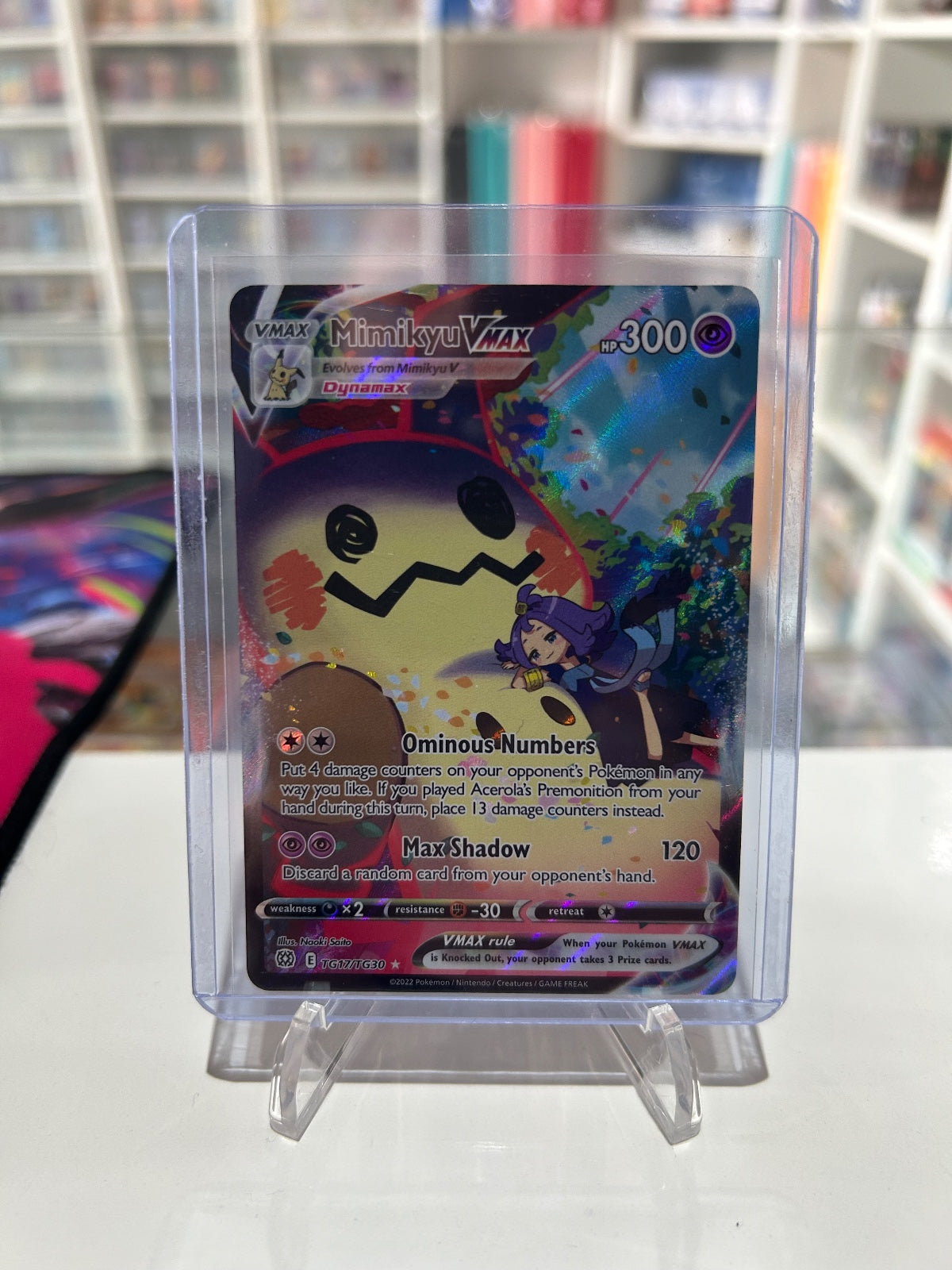 Mimikyu VMAX Holo Ultra Rare SWSH09 Brilliant Stars Trainer Gallery TG17/TG30 NM
