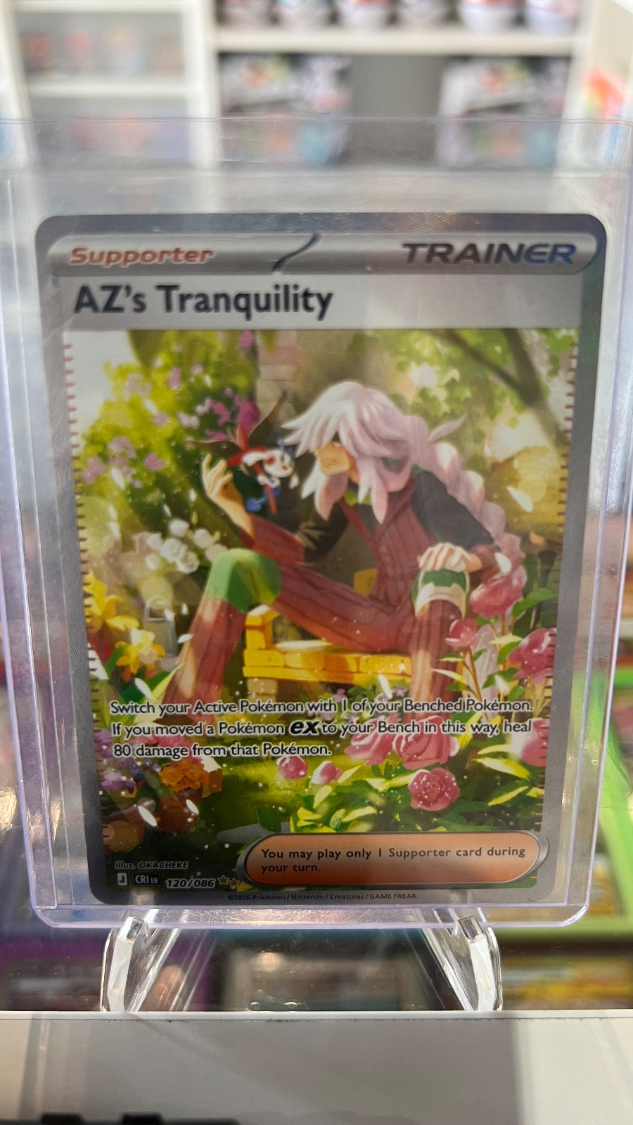 AZ's Tranquility Holo Special Illustration Rare ME04: Chaos Rising 120/086 NM