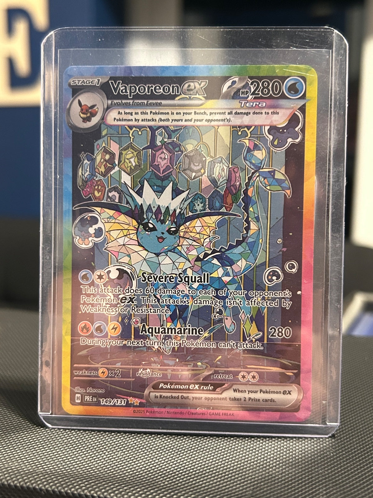 Vaporeon ex Holo Special Illustration Rare SV: Prismatic Evolutions 149/131 NM
