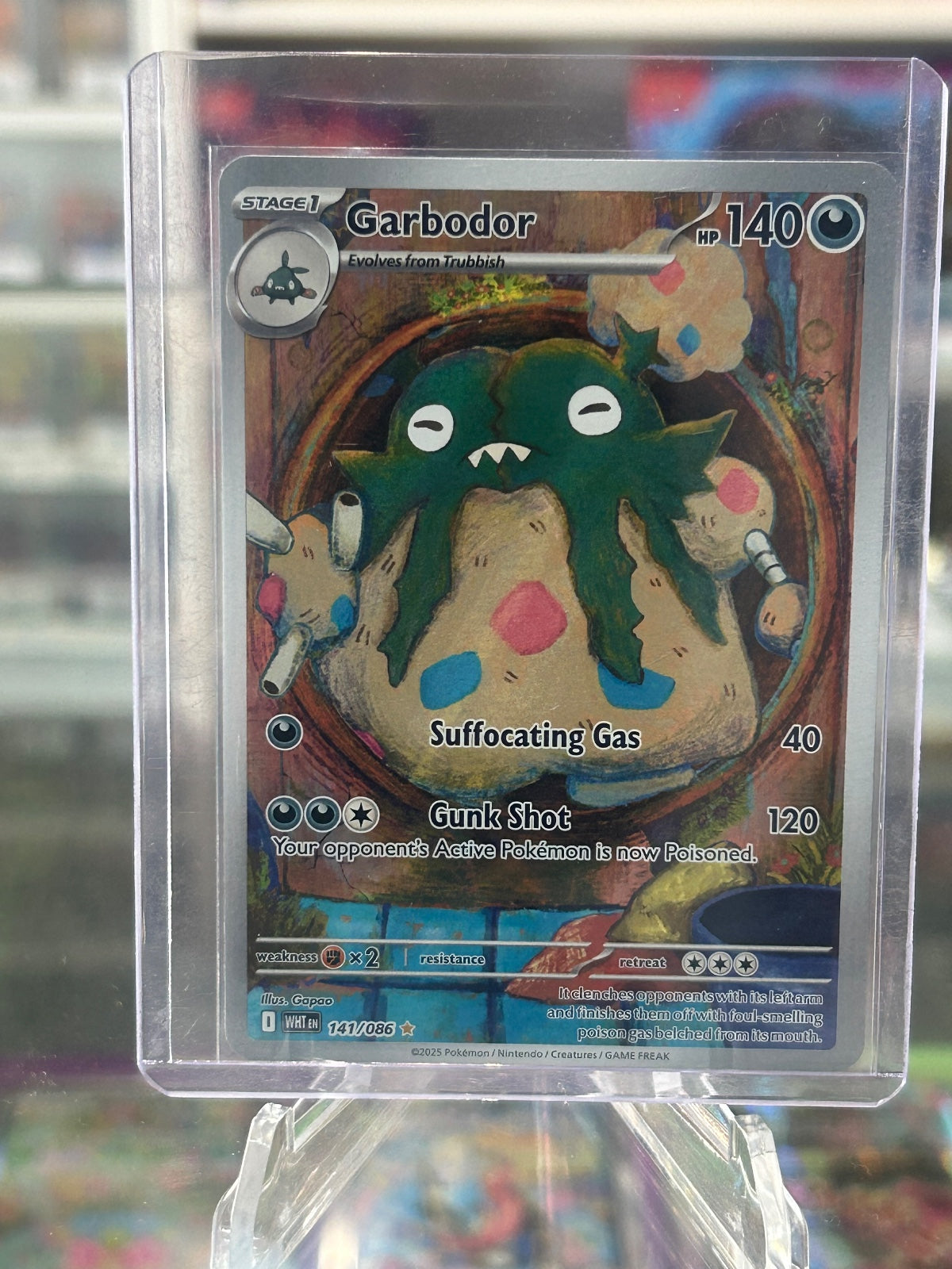 Garbodor Holo Illustration Rare SV: White Flare 141/086 NM