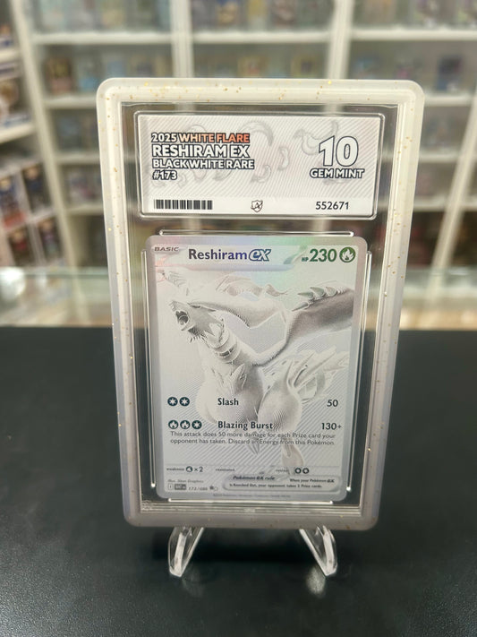 ACE 10 Reshiram EX 173/086 With Guard Graded Pokemon Card
