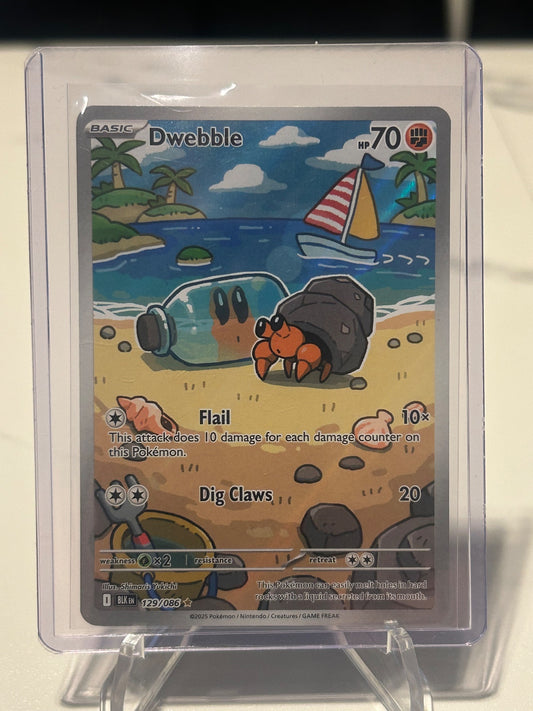 Dwebble Holo Illustration Rare SV: Black Bolt 129/086 NM