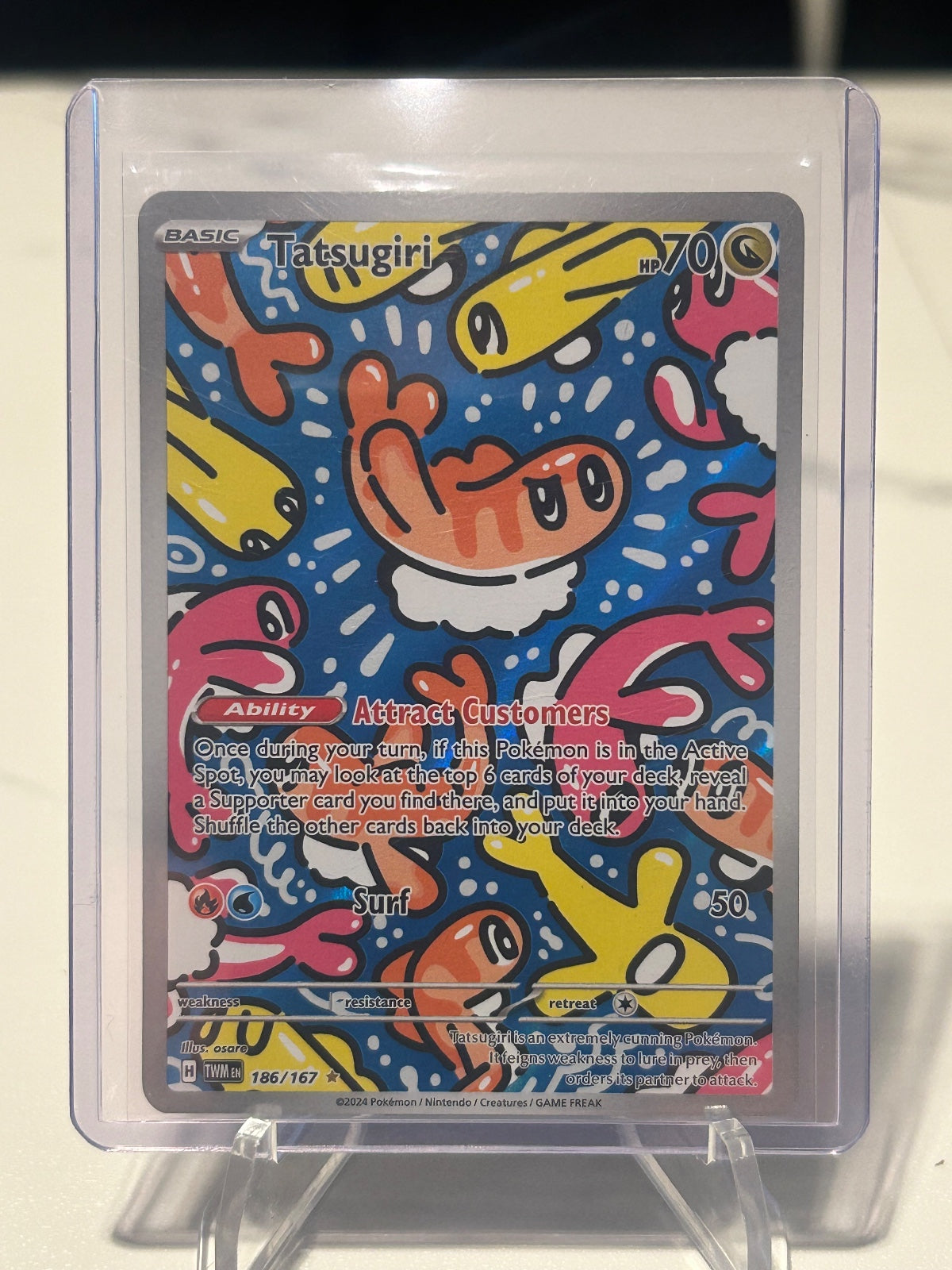 Tatsugiri Holo Illustration Rare SV06: Twilight Masquerade 186/167 NM