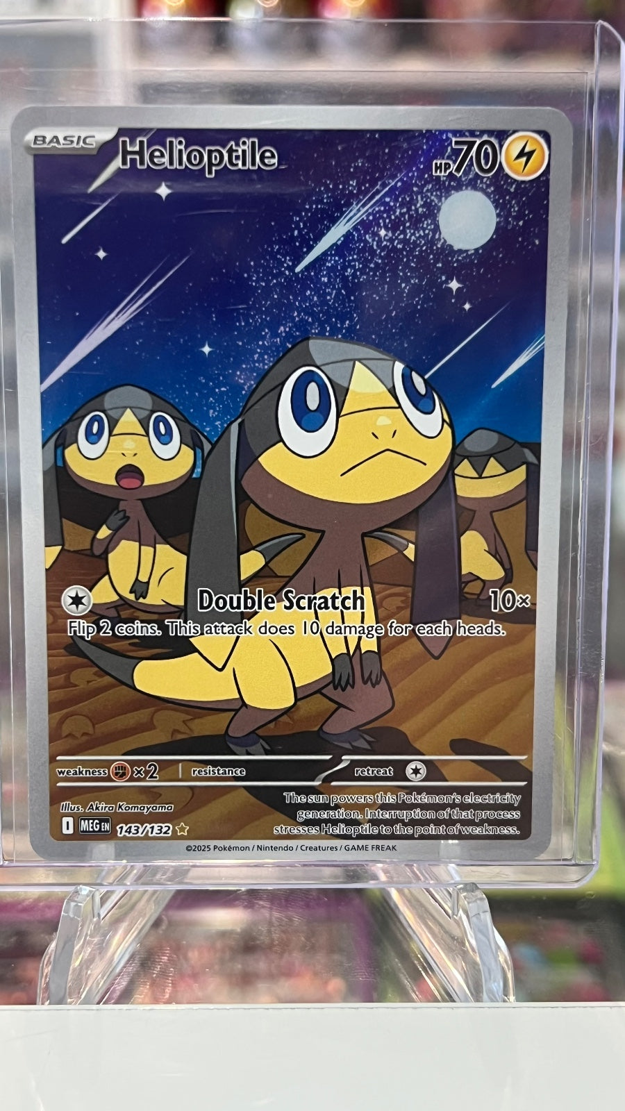 Helioptile Holo Illustration Rare ME01: Mega Evolution 143/132 NM