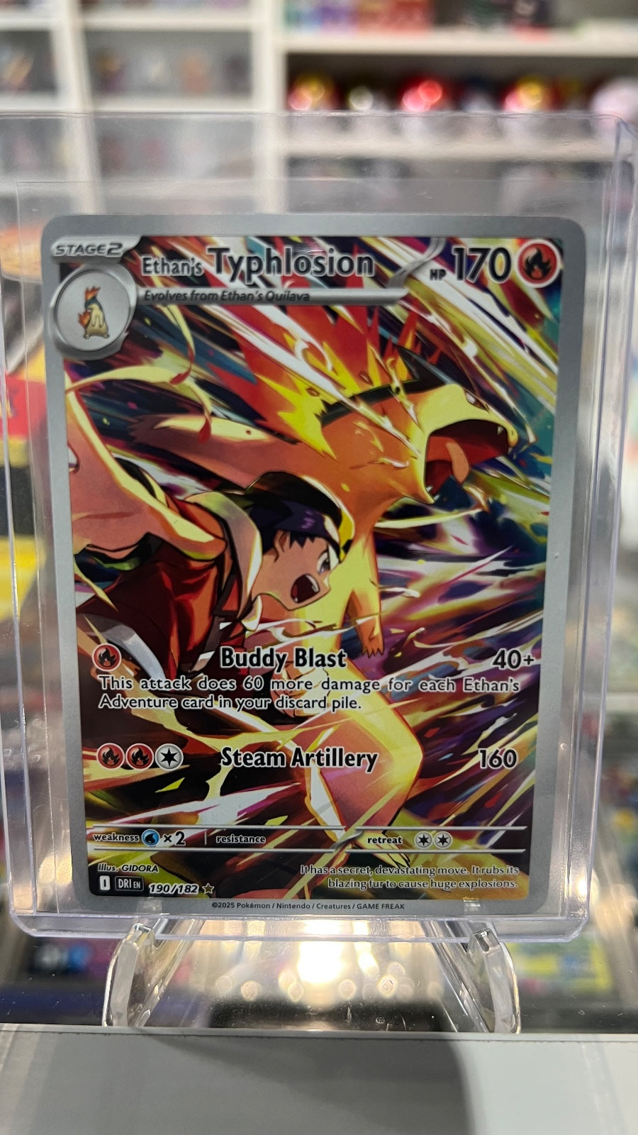 Ethan's Typhlosion - Holo Illustration Rare SV10: Destined Rivals 190/182 NM