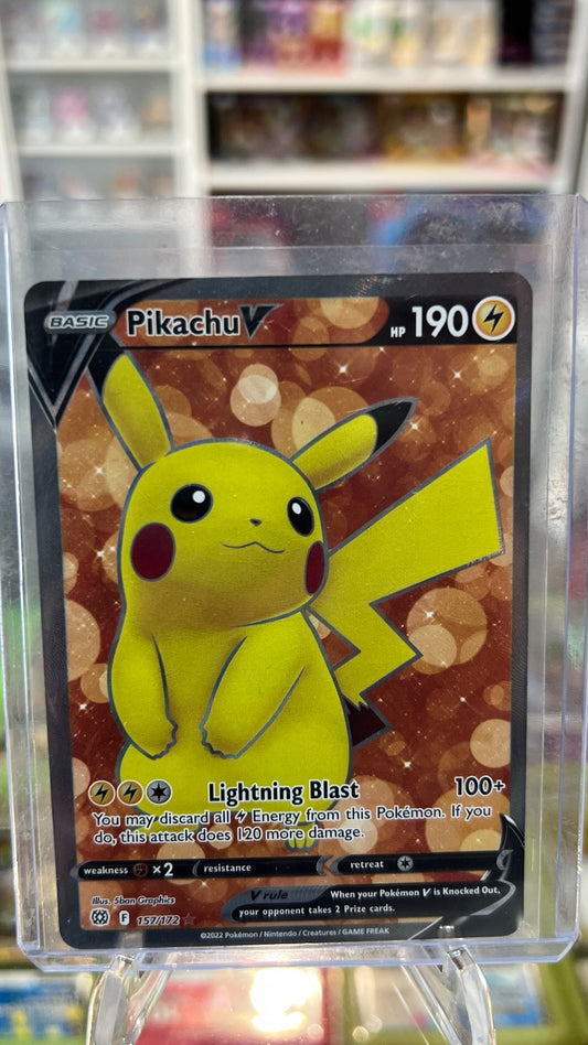 Pikachu V Full Art Holo Ultra Rare SWSH09: Brilliant Stars 157/172 NM