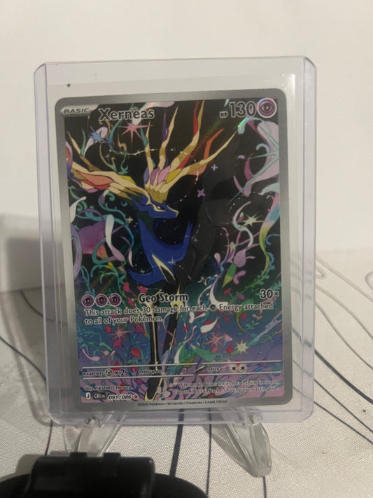 Xerneas Holo Illustration Rare ME04: Chaos Rising 091/086 NM
