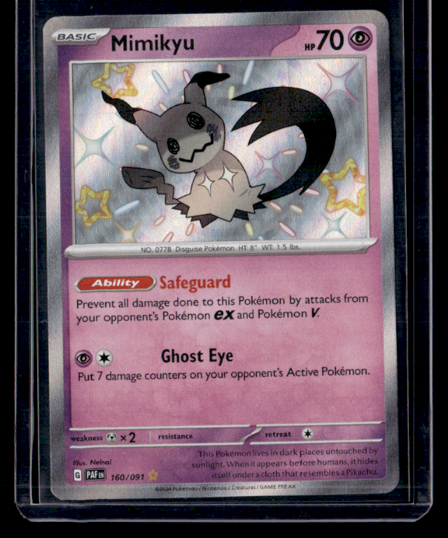 Mimikyu Holo Shiny Rare SV: Paldean Fates 160/091 NM