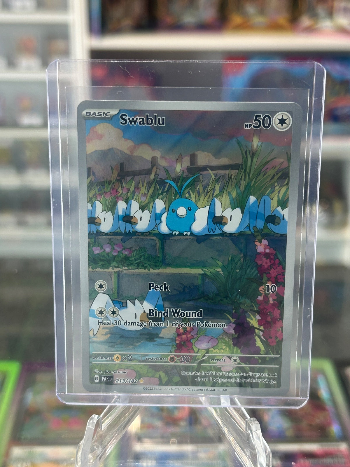 Swablu Holo Illustration Rare SV04: Paradox Rift 213/182 NM