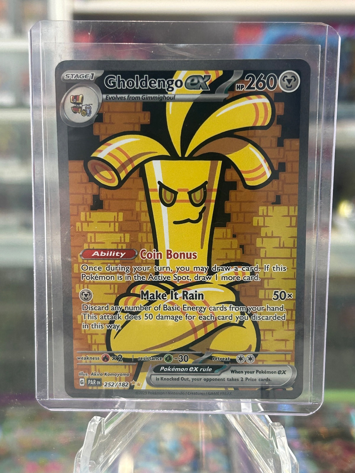Gholdengo ex Holo Special Illustration Rare SV04: Paradox Rift 252/182 NM