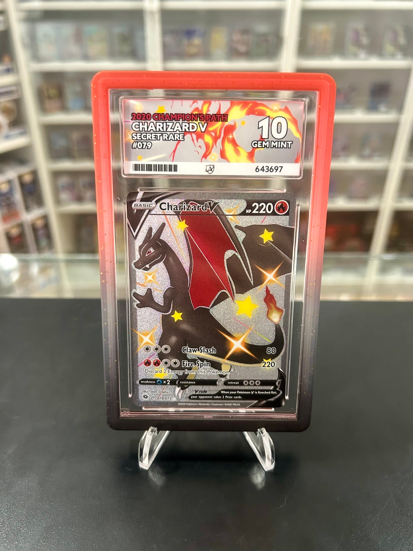 ACE 10 Charizard V 079/073 With Guard Graded Pokemon Card