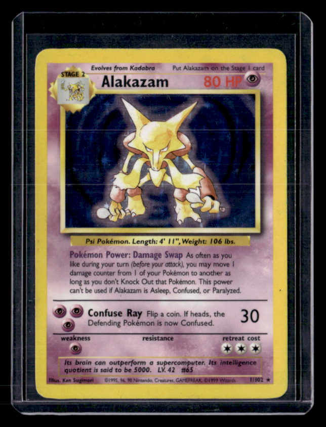 Alakazam Holo Rare Base Set 001/102 LP