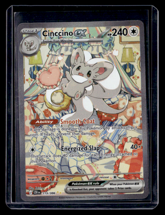 Cinccino ex Holo Special Illustration Rare ME04: Chaos Rising 119/086 NM