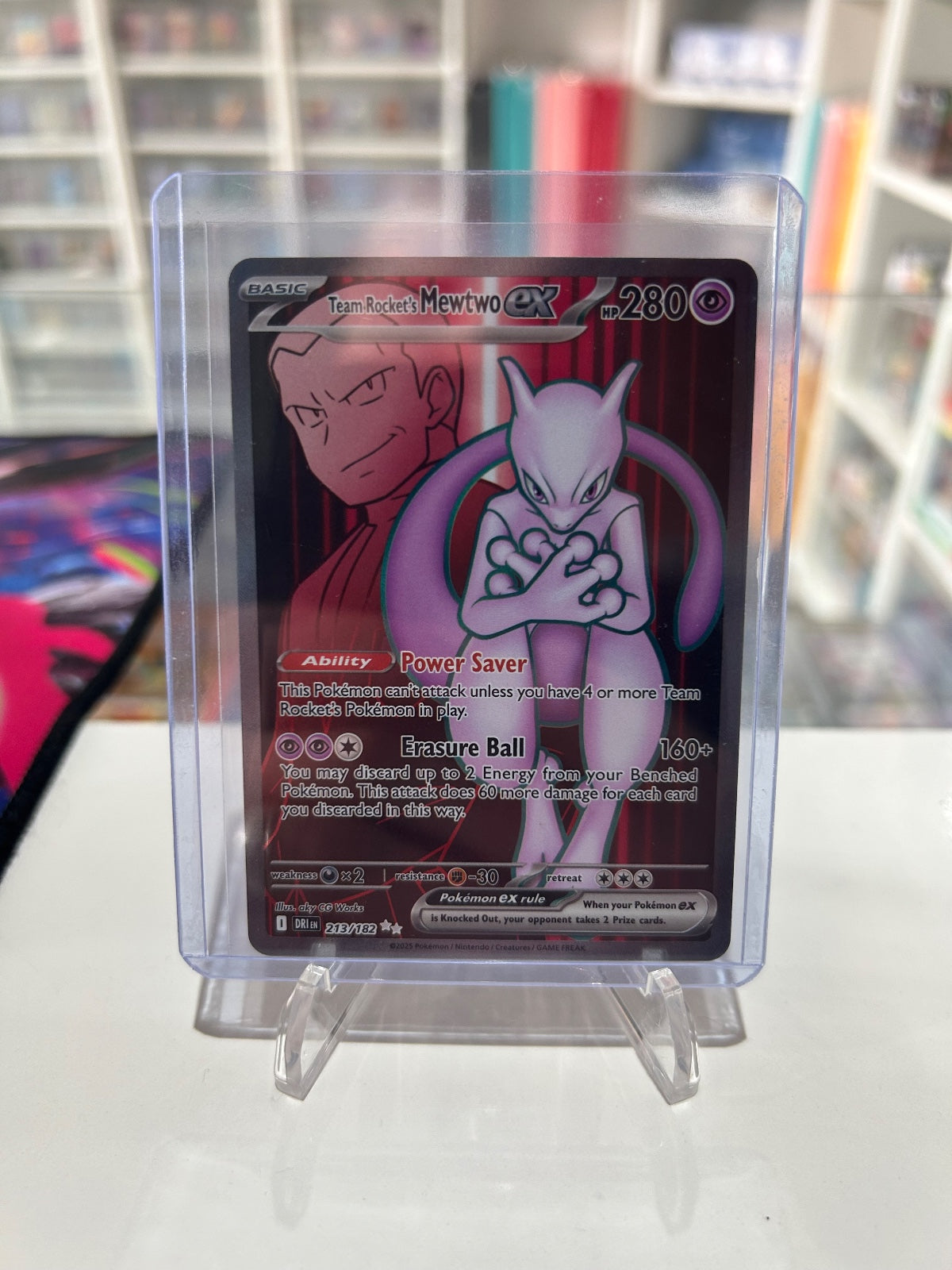 Team Rocket's Mewtwo ex - Holo Ultra Rare SV10: Destined Rivals 213/182 NM