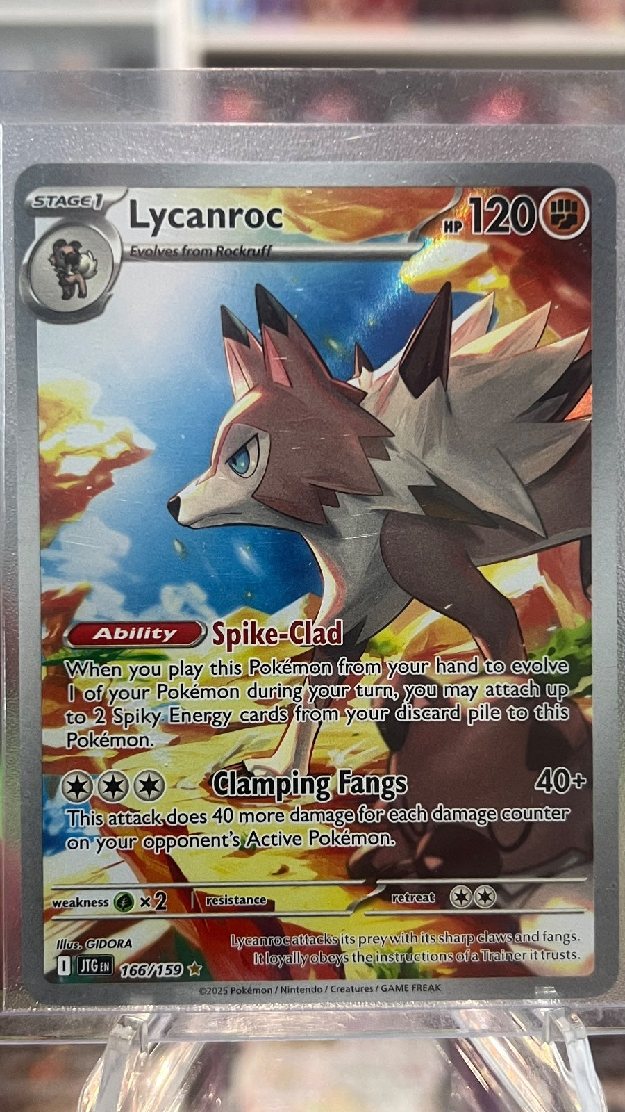 Lycanroc - Holo Illustration Rare SV09: Journey Together 166/159 NM