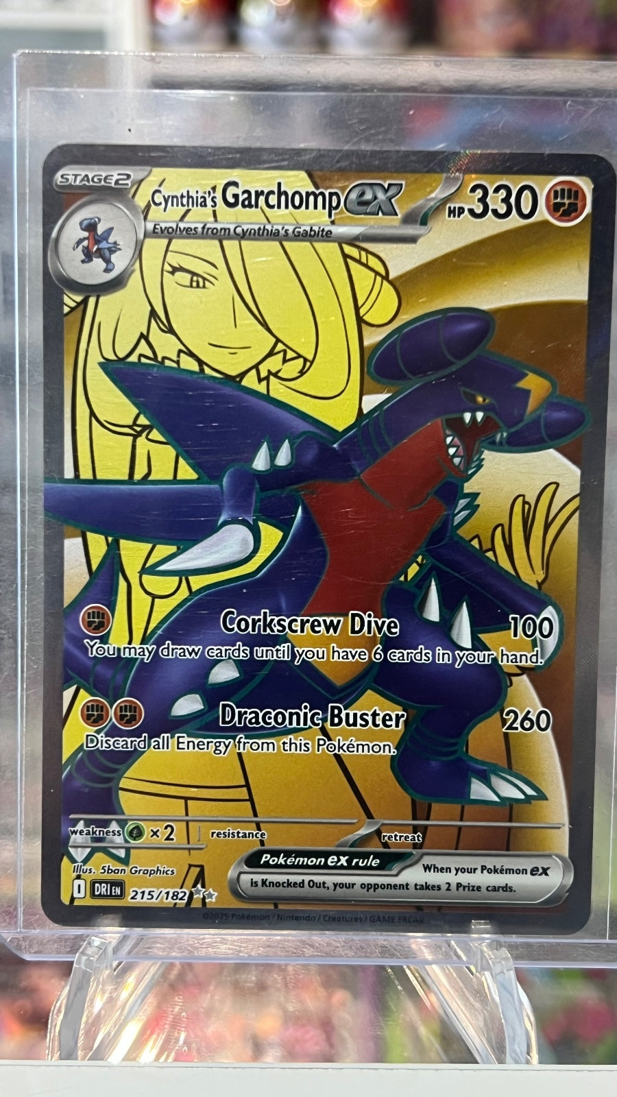 Cynthia's Garchomp ex Holo Ultra Rare SV10: Destined Rivals 215/182 NM