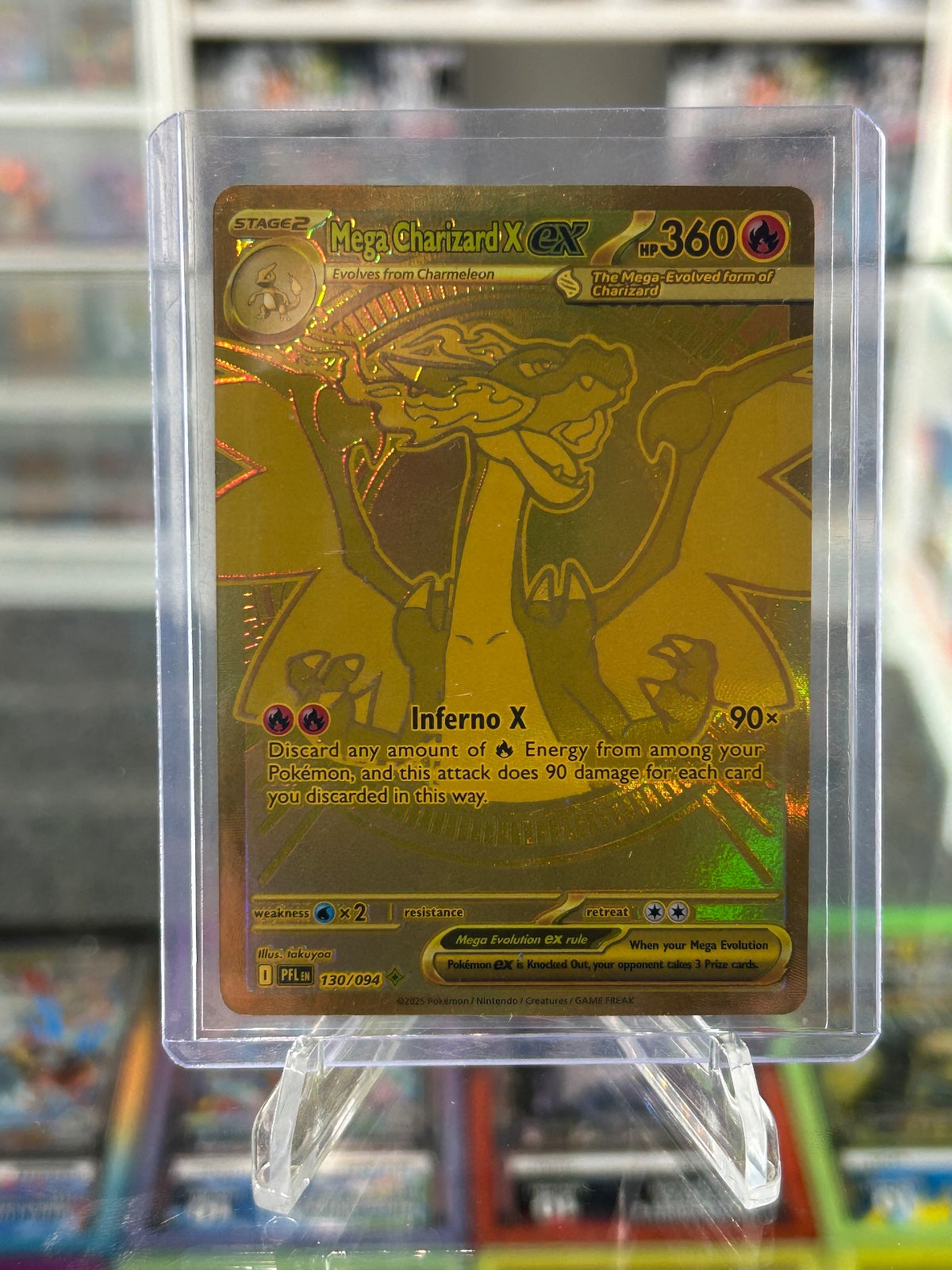Mega Charizard X ex - Holo Mega Hyper Rare ME02: Phantasmal Flames 130/094 NM