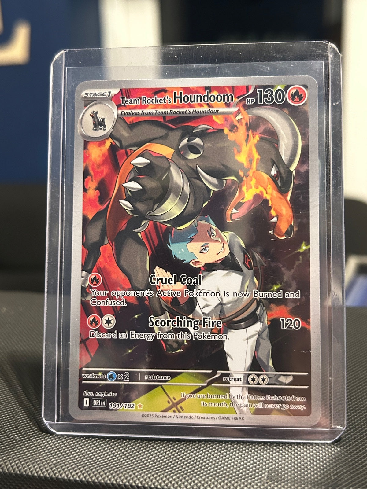 Team Rocket's Houndoom Holo Illustration Rare SV10: Destined Rivals 191/182 NM