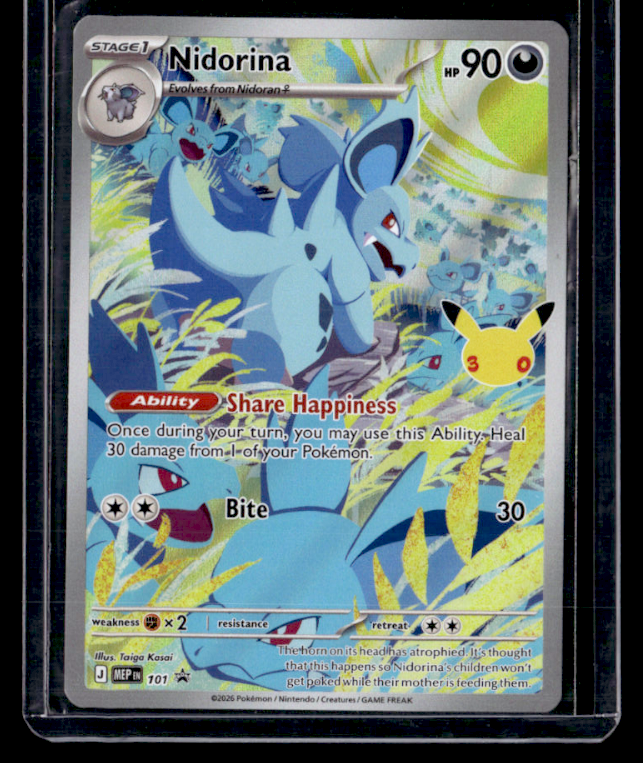 Nidorina 30th Celebration Promo ME Mega Evolution Promo 101 NM