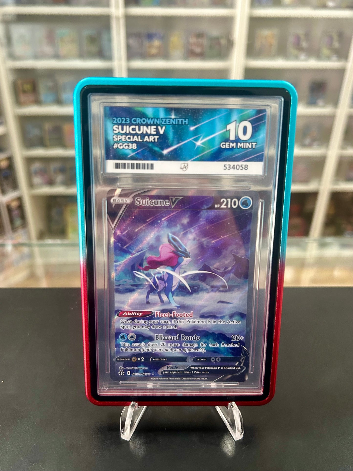 ACE 10 Suicune V GG38 With Guard Graded Pokemon Card