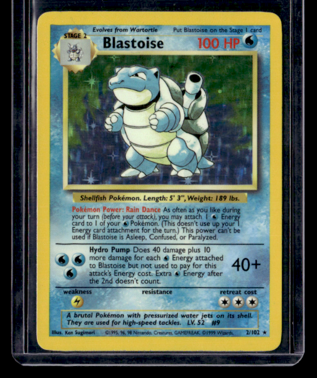 Blastoise Holo Rare Base Set 002/102 LP