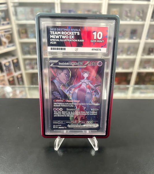 ACE 10 Team Rocket’s Mewtwo EX 231/182 With Guard Graded Pokemon Card