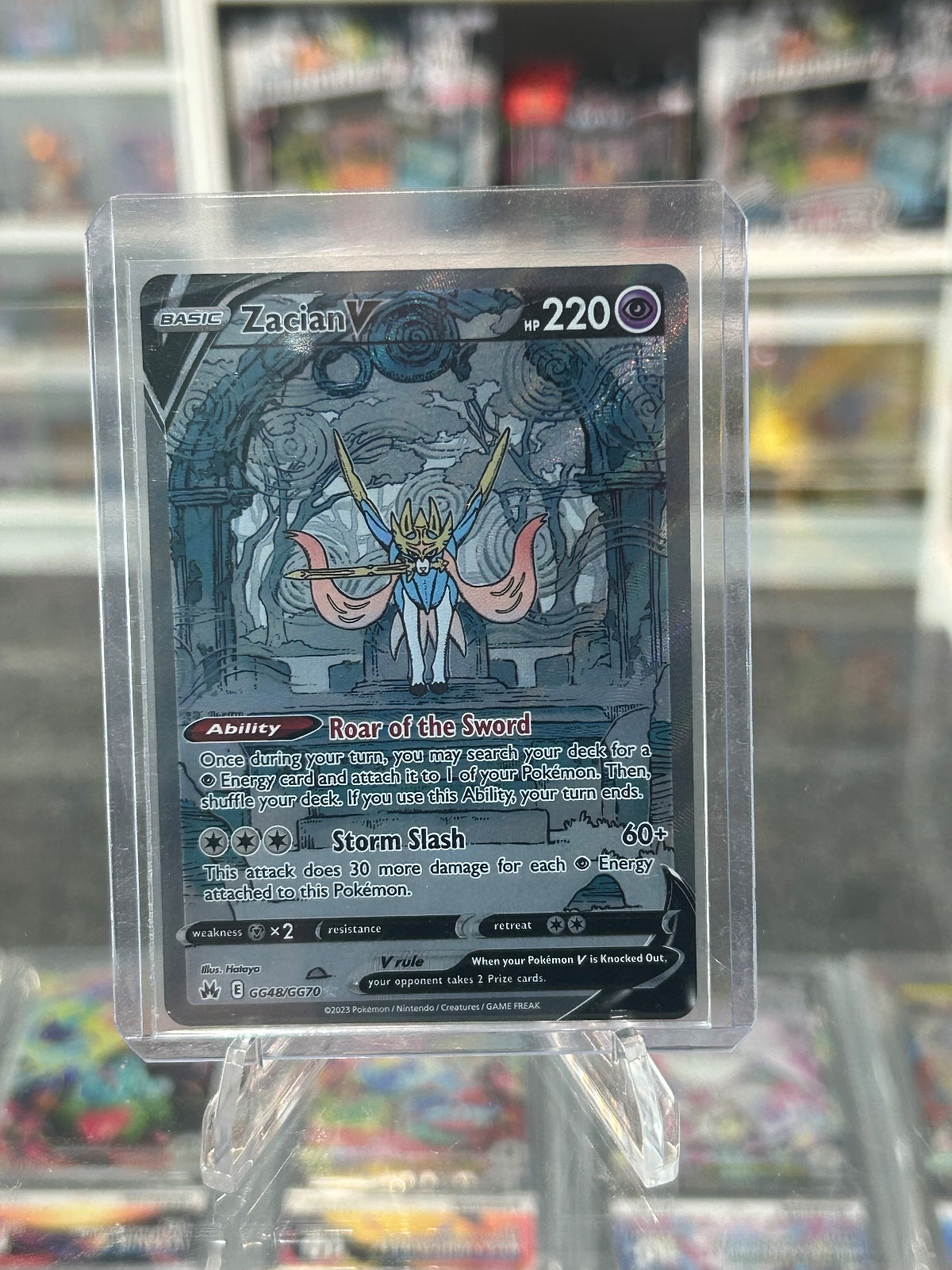 Zacian V Holo Ultra Rare SWSH: Crown Zenith: Galarian Gallery GG48/GG70 NM